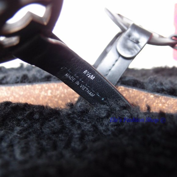 NIB Tory Burch Miller Cloud Shearling Leather Sandal Black US 8.5. Brand new - Picture 13 of 16